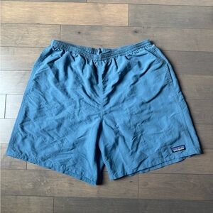 VTG Patagonia Shorts Mens L Blue Baggies 6" Windbreaker Nylon Lined